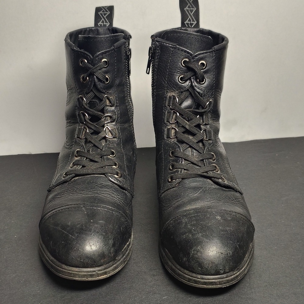 Xena Women Omega Safety Boots Size 9 Black Leather Steel Cap Toe Side Zip Work - Picture 2 of 10